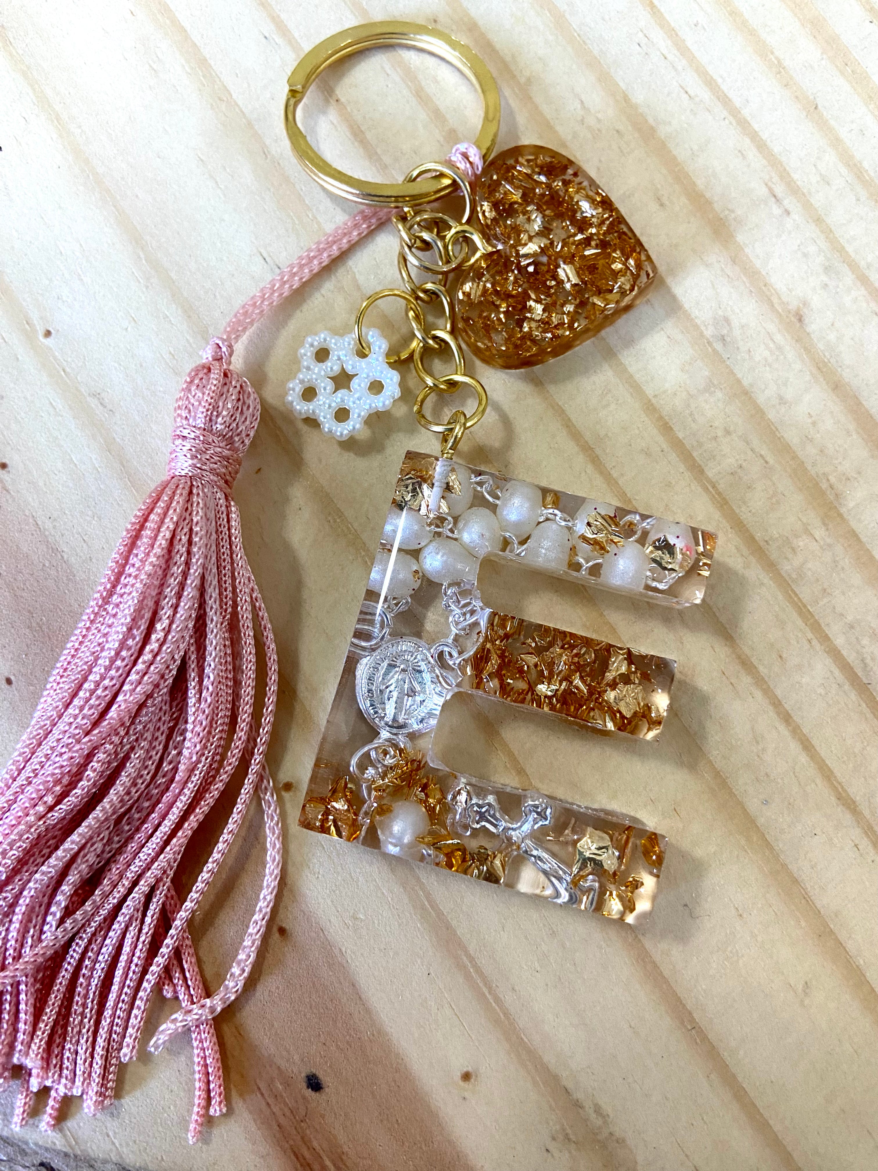 Chaveiro Inicial Personalizado + Pingente