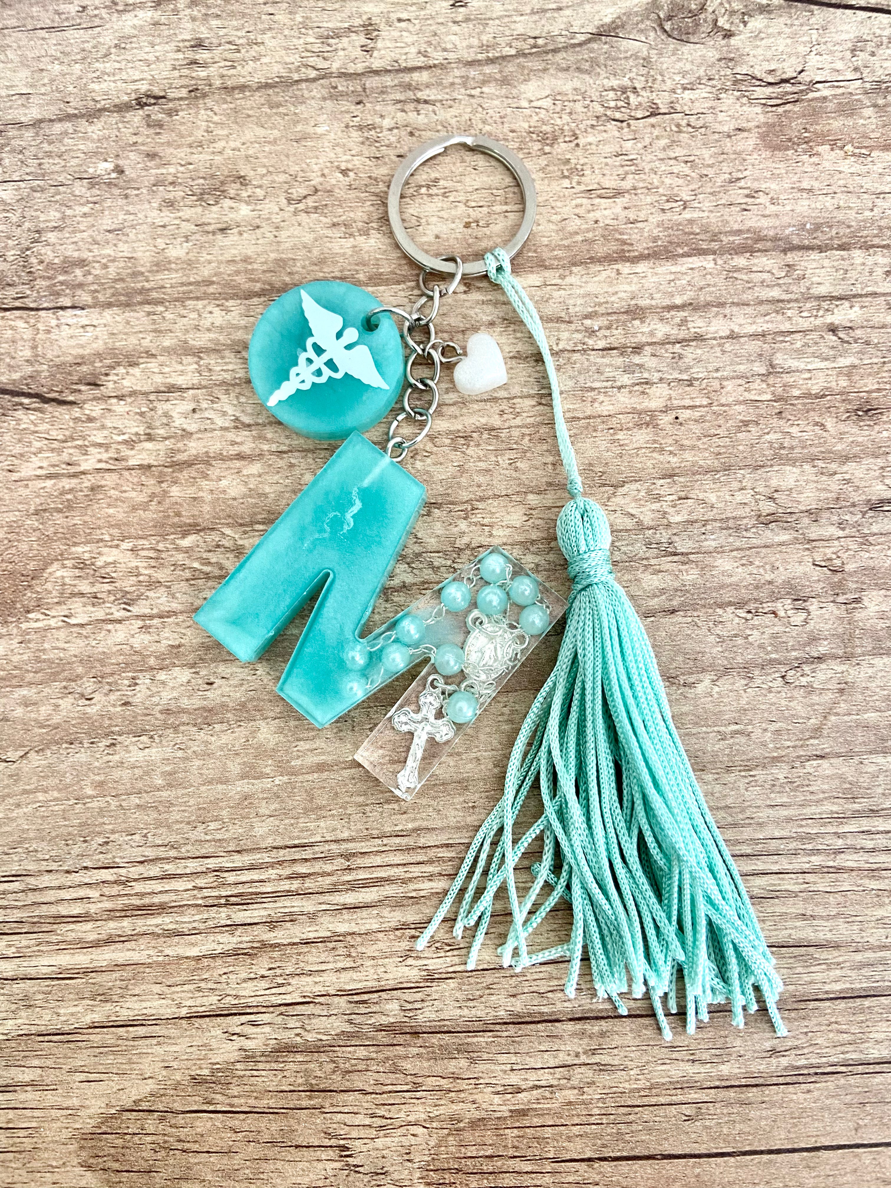 Chaveiro Inicial Personalizado + Pingente