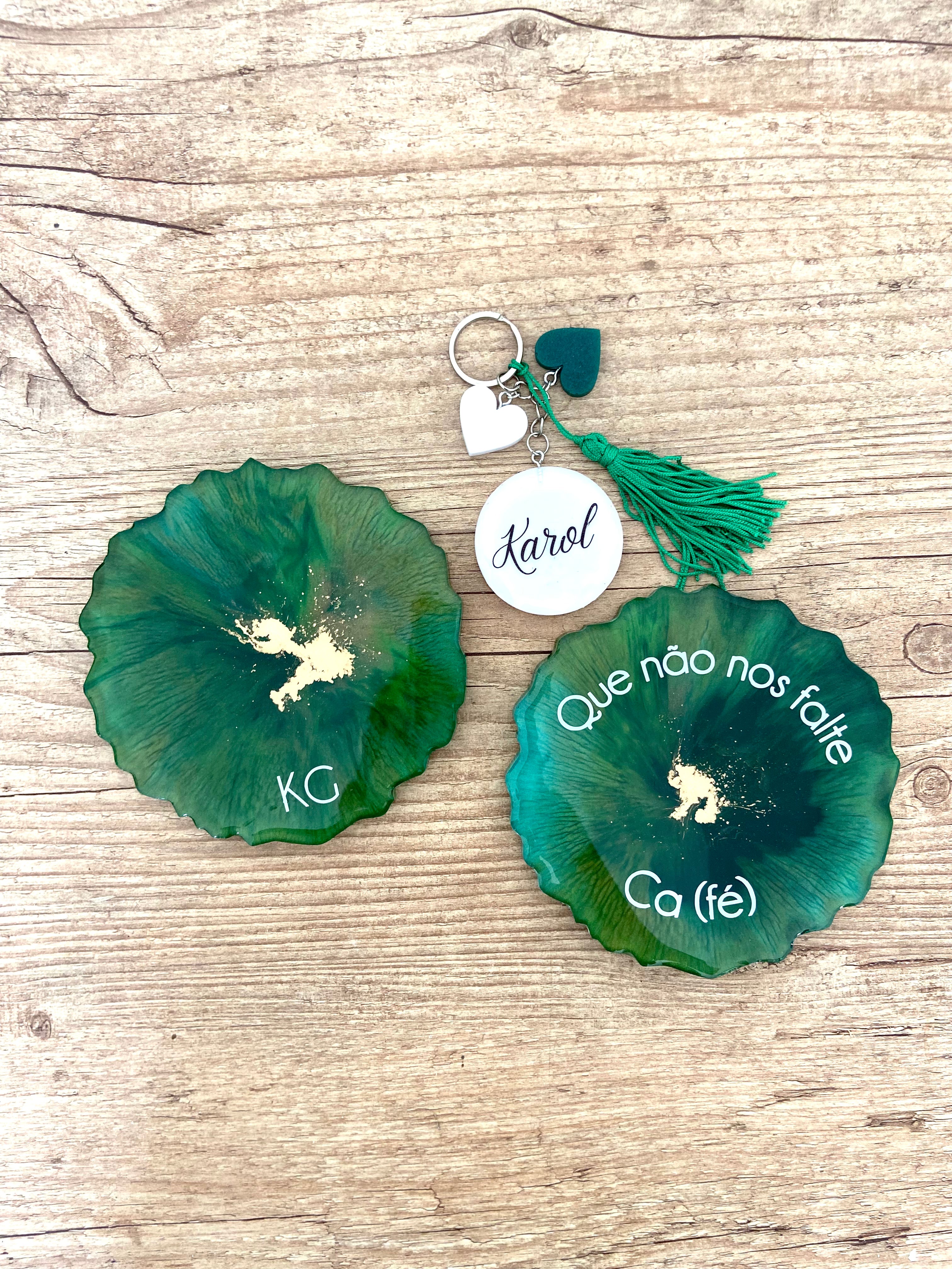 Chaveiro Inicial Personalizado + Pingente