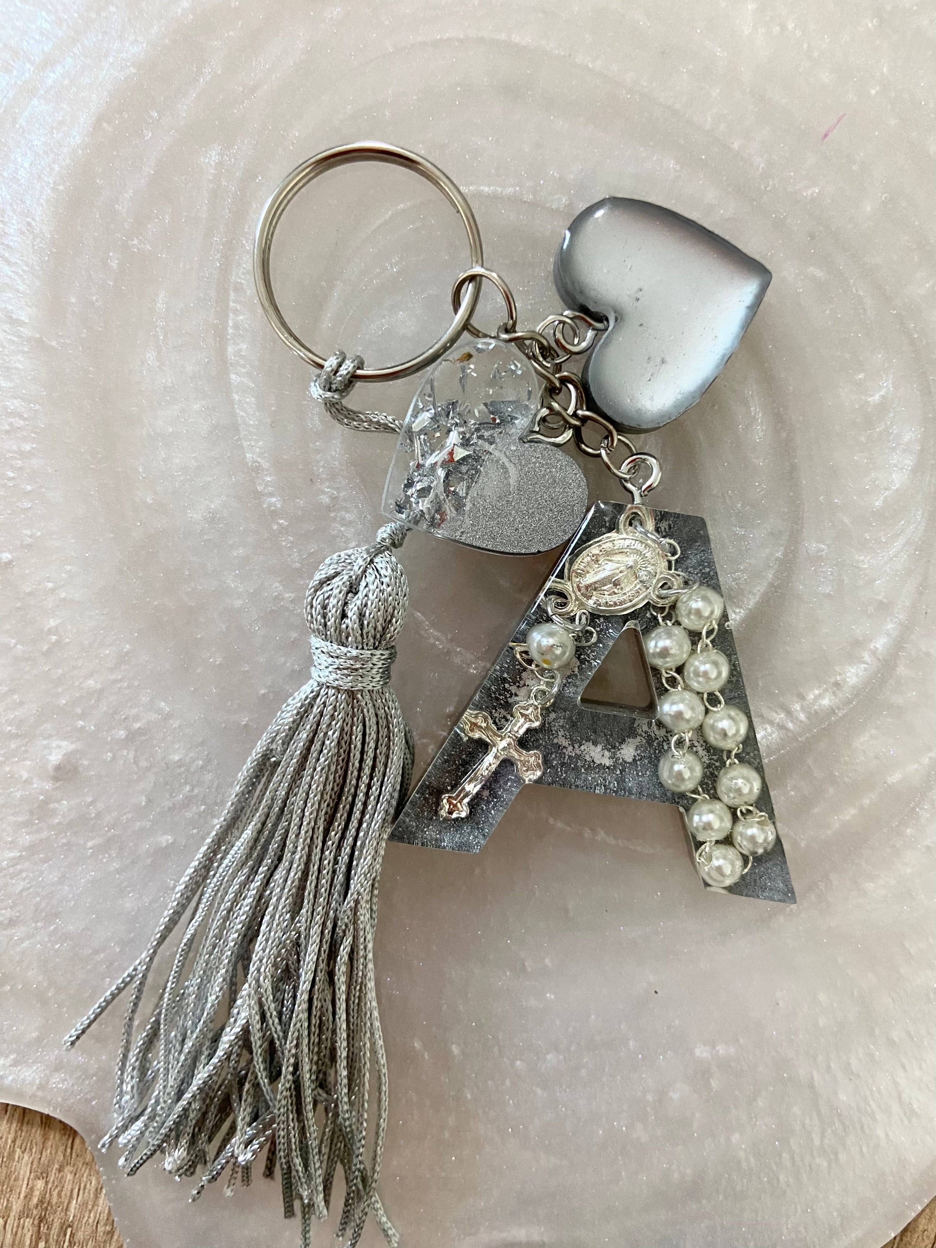 Chaveiro Inicial Personalizado + Pingente