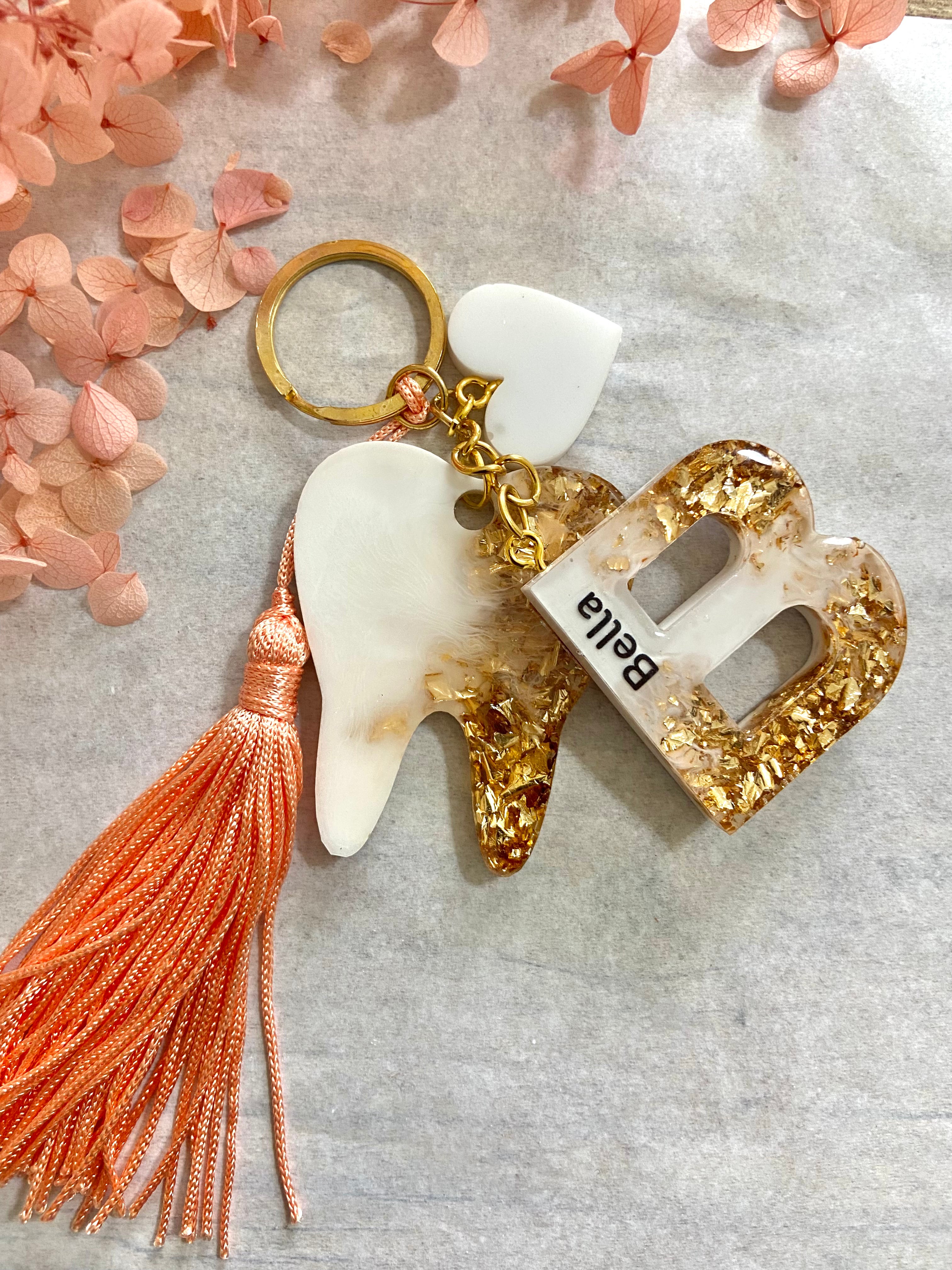 Chaveiro Inicial Personalizado + Pingente